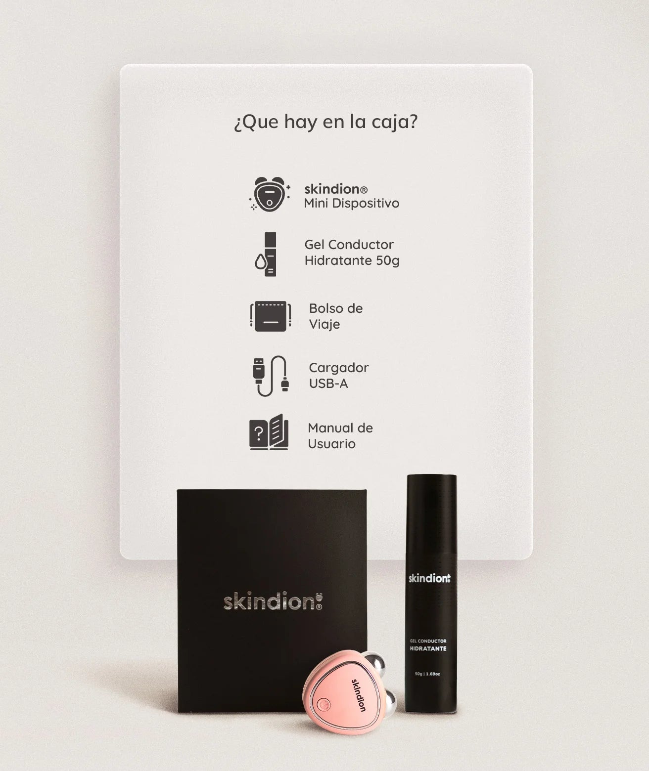 Dispositivo de Rejuvenecimiento Facial Skindion Rosa ®